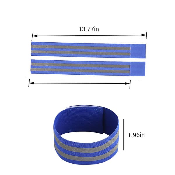 2-pack reflekterande säkerhetsarmband, armbindel, ankelband, hög synlighet och säkerhet för utomhusaktiviteter