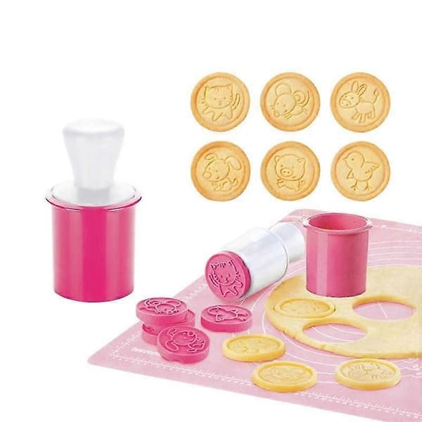 6PC Hushållsform för påskkakor och pannkaksstämplar Lila