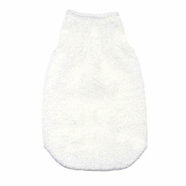Bärbar badhandske, bubbelnät tvättpåse, resevänlig exfolierande handduk, oparfymerad, 1-pack White