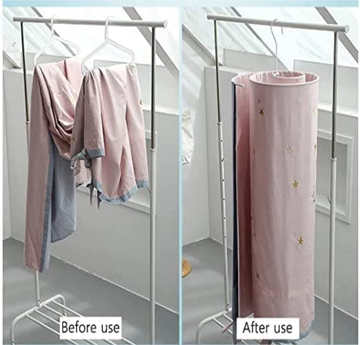 Round Drying Rack for Clothes | Spiral Laundry Hanger for Sheets, Blankets, Mattresses and Towels | Space-Saving Iron Drying Rack
