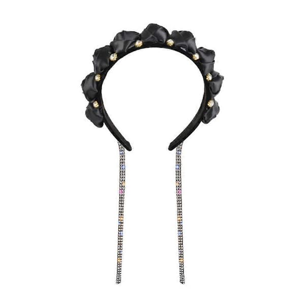 Duskhårband Blomsterhårbånd med Rhinestone for kvinner Hodeplagg