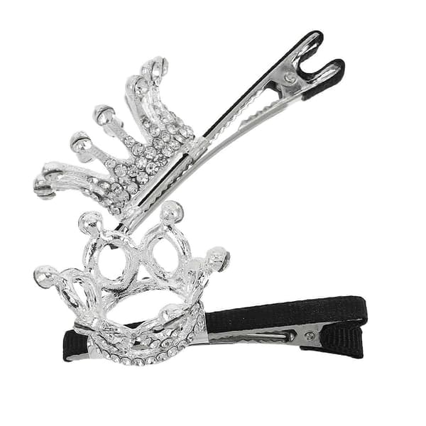 Rhinestone Hårspenne for dekorasjon 2 stk. Barnekrone Hårtilbehør