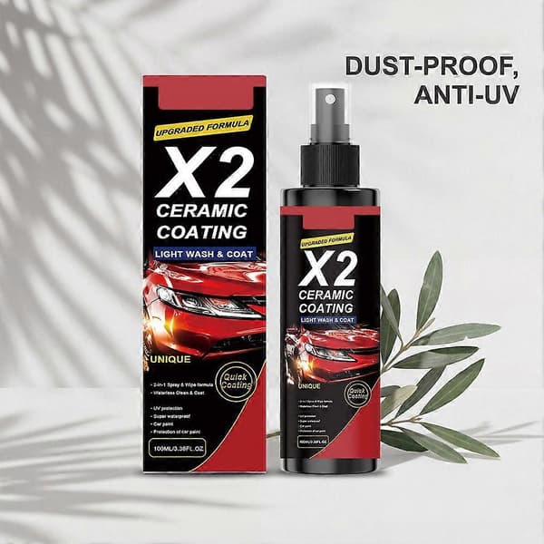 X2 Keramisk Belægningsspray, Bilbelægningsspray - 100ml