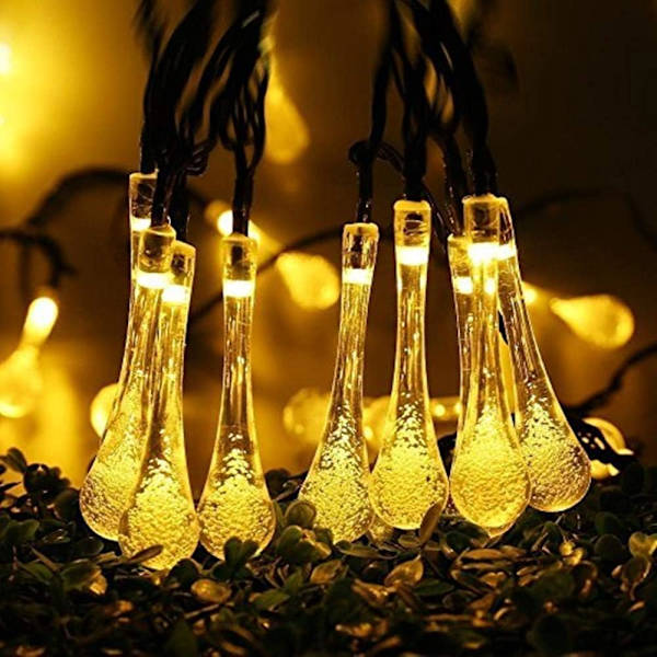 Solar Powered Outdoor LED String Lights, Waterproof