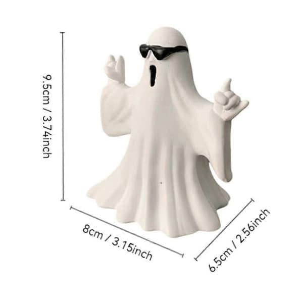 Cute Ghost Middle Finger Halloween Decoration - Funny Gesture Figure Spooky Halloween Decoration B