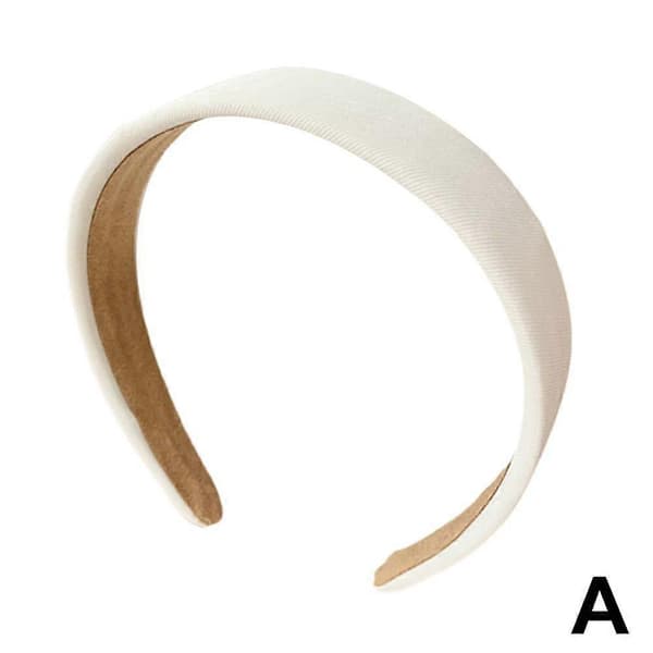 Brede hårbånd Jenter Vintage Elastiske Hårbånd Tykk Hårbøyle White