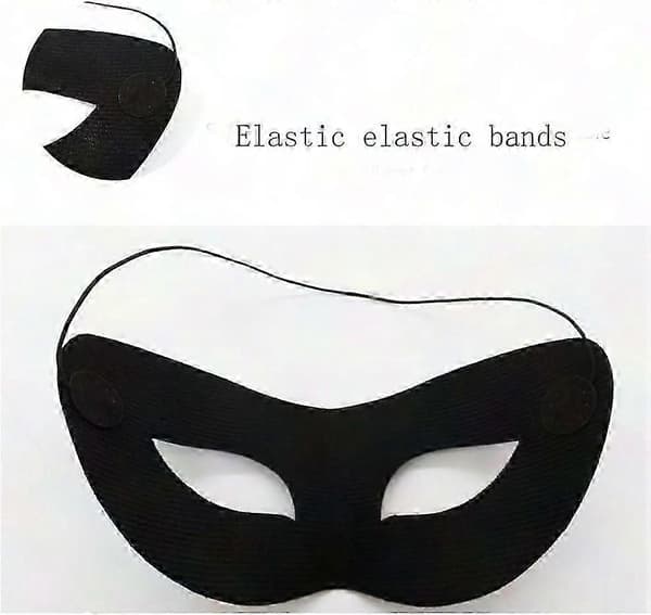 Herre sort maskerade maske til fester, kostumearrangementer, justerbar pasform, stilfuldt PVC-design