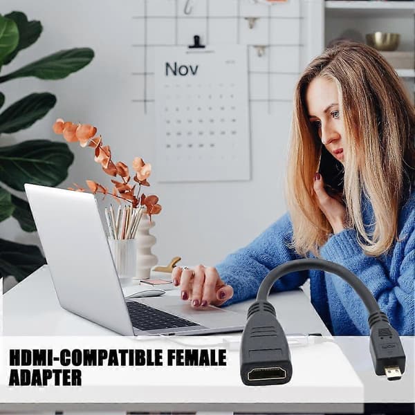 Micro HDMI-kompatibel til HDMI-kompatibel hun High-Definition Adapterkabel HDMI-kompatibel hun til Micro han Forlængerkabel