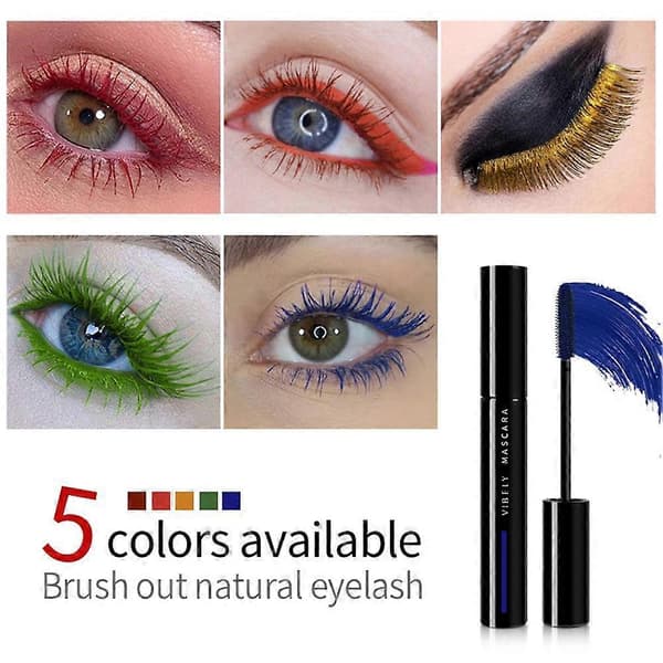 Fargerik Mascara, Volumgivende, Forlengende og Langvarig 01 # Raspberry Red One size