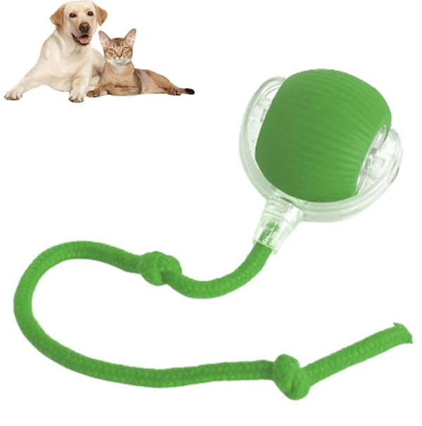 Rolling Ball for Dogs and Cats, Interactive Toy with 360° Intelligent Obstacle Avoidance, Green green
