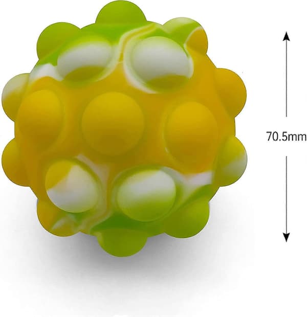 4-pack Pop Ball 3D Fidget Ball Push Bubble Push3D Squeeze Ball Sensorisk Leksak Present Populär Stresslindrande Fidget Leksak Spel för Barn Vuxna