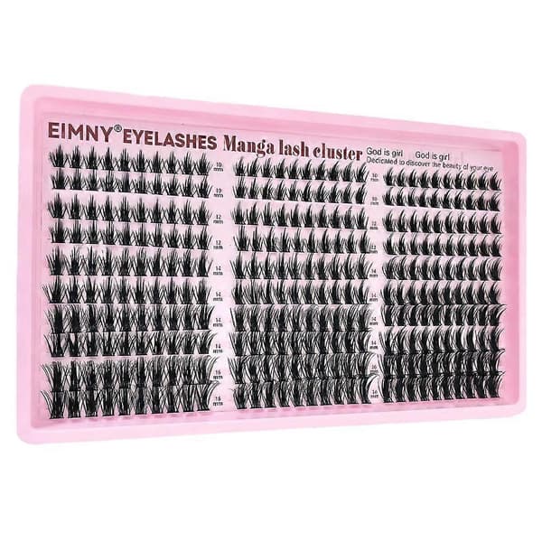 DIY Eyelash Cluster Extension Kit Multi-Længde Tæthed Wispy Vipper til Katteøje-look AM30 1set