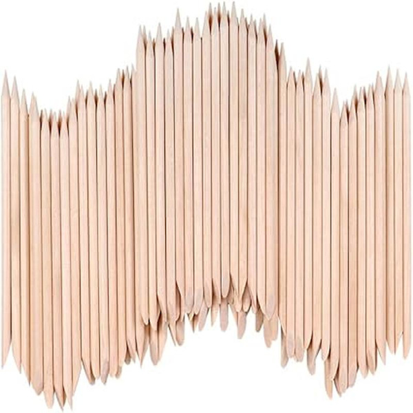 100-pack Double-Ended Cuticle Pushers - Multifunctional Nail Sticks