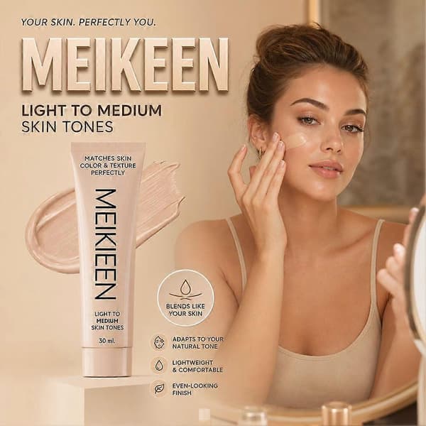 Matcher hudfarge og tekstur perfekt 30 ml fargeendrende foundation LB02 Medium