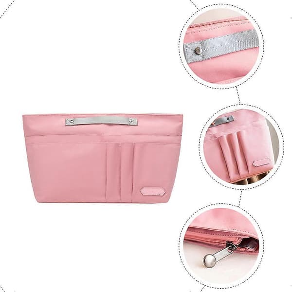 Kemisk makeuptaske tote organizer til opbevaring stilfuld pink polyester