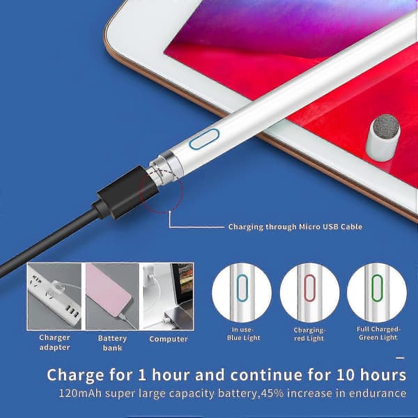 Tynd Stylus Kapacitiv Touch Skærm Præcisionspen Til iPad iPad Efter 2018 PXCL