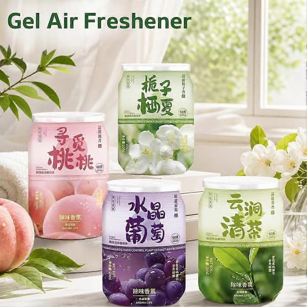 Solid luftfrisker 180 dages langtidsholdbar gel-deodorizer til hjem og bil D 200g