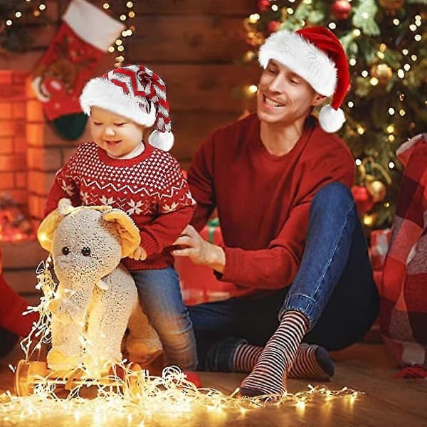 Julhatt, tomtehatt för unisex för festtillbehör style 2