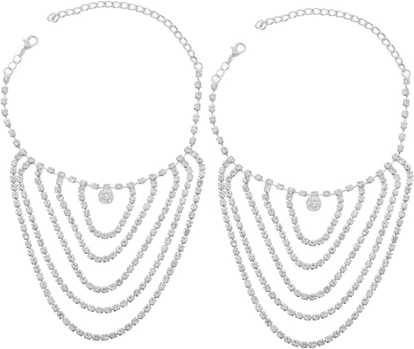 Rhinestone Anklets for Women Lightweight Metal Anklets