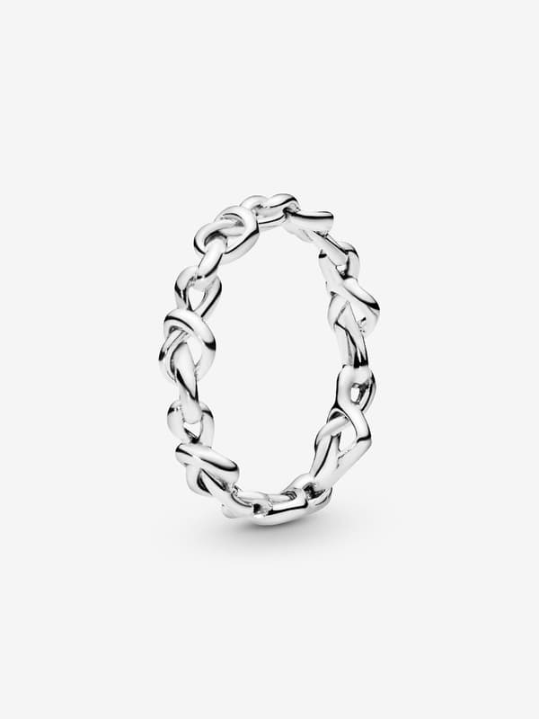Pandora - Knutede Hjerter Ring - Sterlingsølv