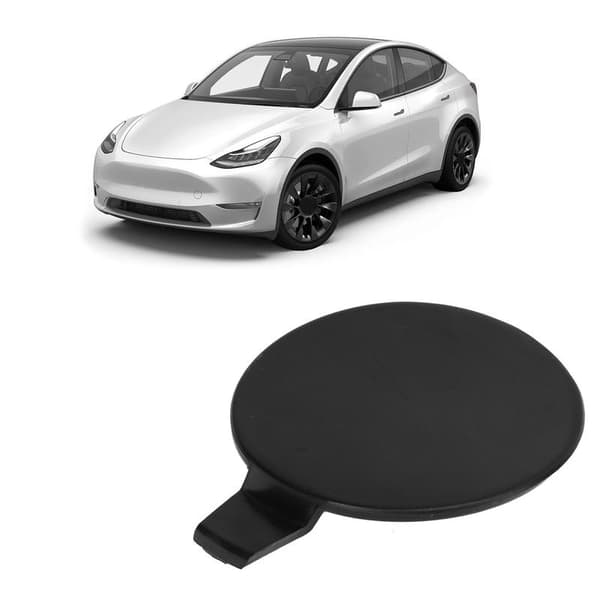Sort udskiftningsdæksel til trækkrog på frontkofanger til Tesla Model 3 (2017-2023)