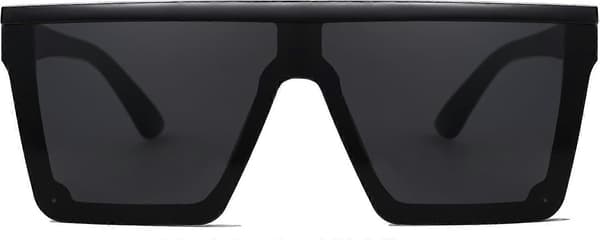 Firkantede store solbriller til kvinder Tyk ramme Flad top Spejlede solbriller Goggle Siamese Linse SJ2117