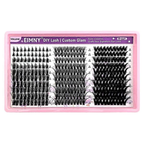 DIY Eyelash Cluster Extension Kit Multi-Længde Tæthed Wispy Vipper til Katteøje-look AM338 1set
