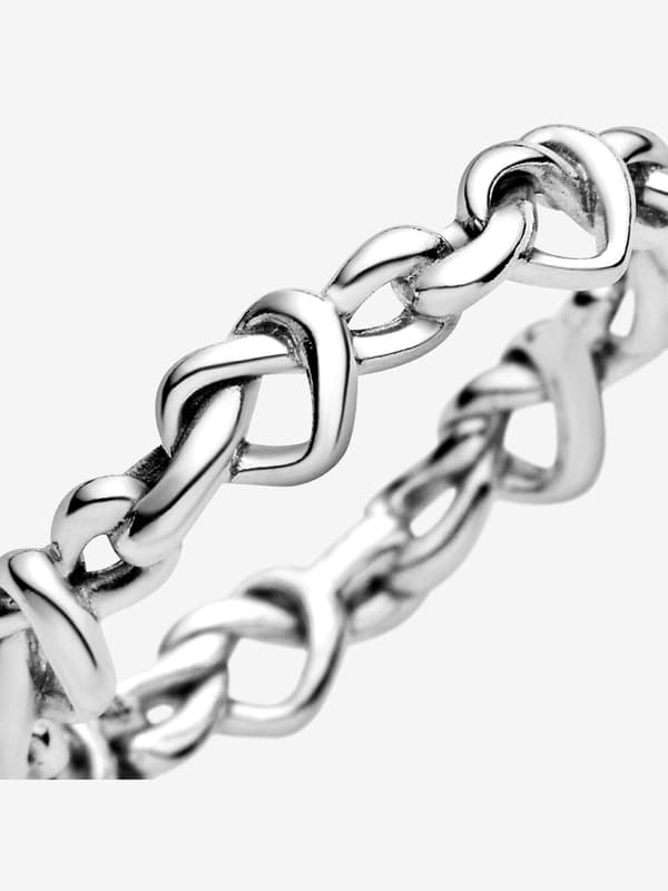 Pandora - Knutede Hjerter Ring - Sterlingsølv