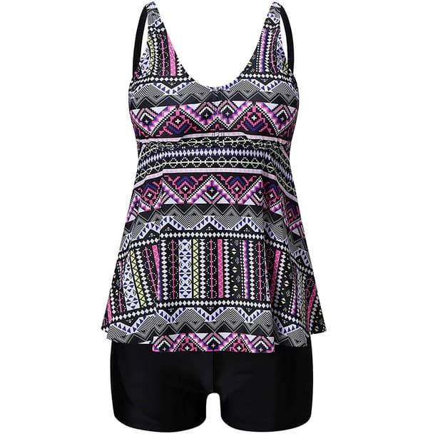 Dam Tankini Set Hotpants Baddräkt