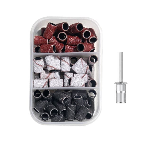 Slibebånd til neglebor 75 stk. Professionelle elektriske negleslibebånd 80#120#180# til manicure og pedicure