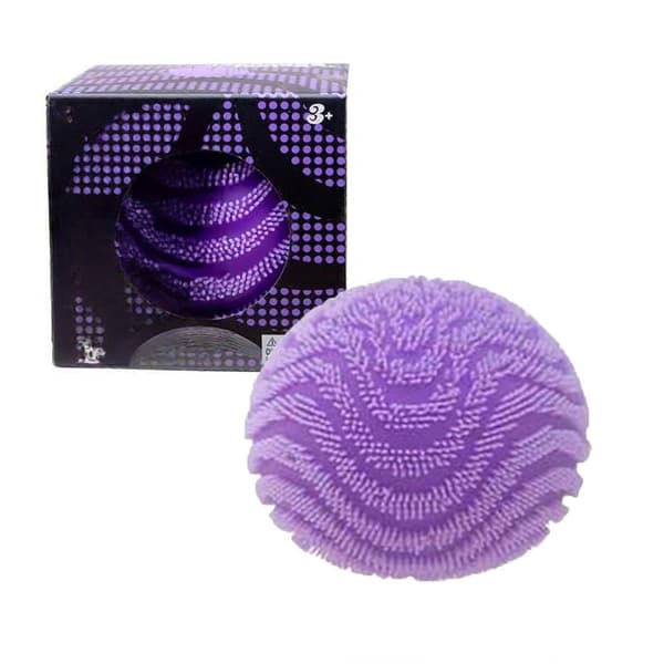 Blå Fuzz Squishy Stressbold Blødt Sensorisk Fidget Legetøj til Angst- og Stresslindring, Tekstureret Squishy Bold til Voksne og Børn purple 1PCS