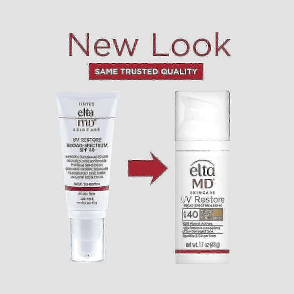 EltaMD UV Restore, Ansigts solcreme, SPF 40, Mineralsolcreme til solskadet hud