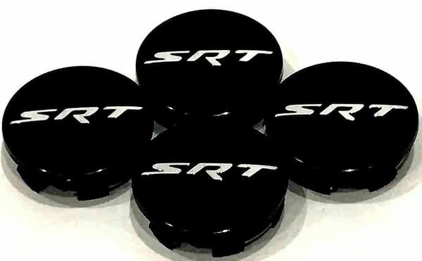 4 stk. Srt Hjulkapsler 2,5\" til Dodage Challenger Charger Sort & Sølv