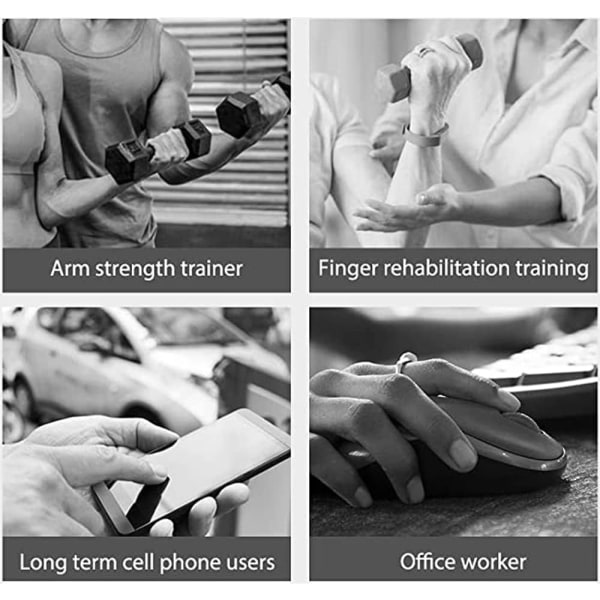 Handträningsring Silikon Handträningsring Svart Multipurpose Hand Grip Strengthener för stress relief Styrka