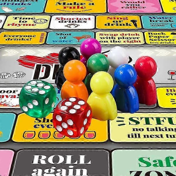 Tipsy Drikkespil til venner i festbrætspil voksne interaktive 2025 White