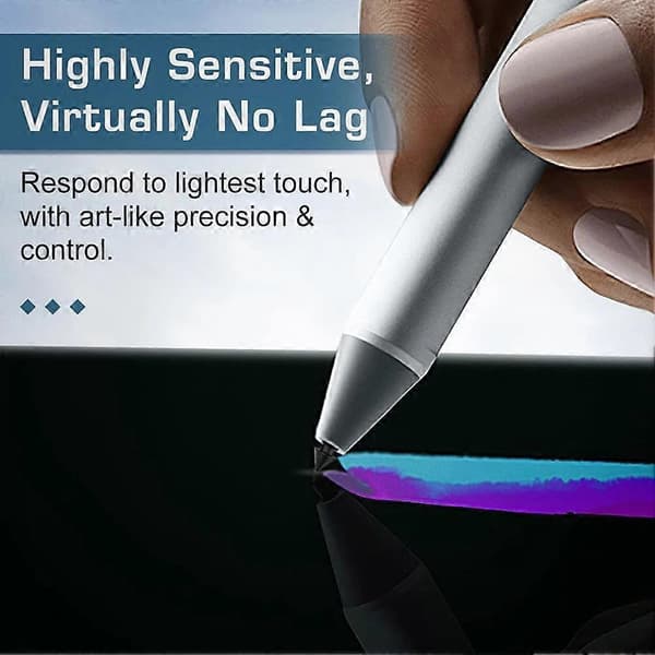 Til Microsoft Surface Stylus Pen Go Pro7/6/5/4/3 Elektronisk Pen 4096 Trykniveauer med Spidsudtrækker+Spids -Sort Black