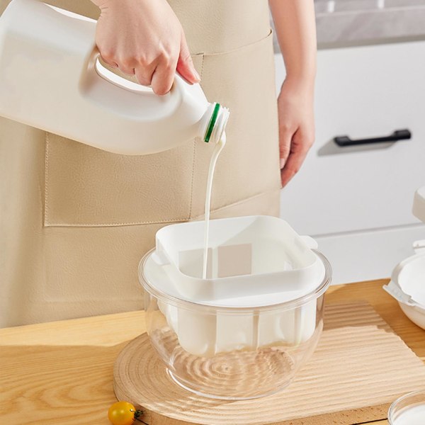 Tyuhe Fine Mesh Yoghurt Sil Transparent Body Yoghurt Whey Separator Avtakbar Lett å rengjøre Food Sil Yoghurt Maker Filter