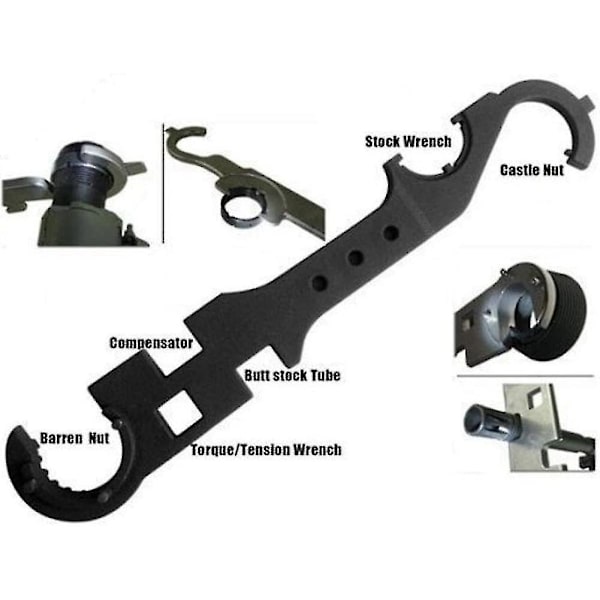 Jubee Multi Nøgleværktøj Ar 15 / M4 Stål Våbensmede Heavy Duty Combo Nøgle