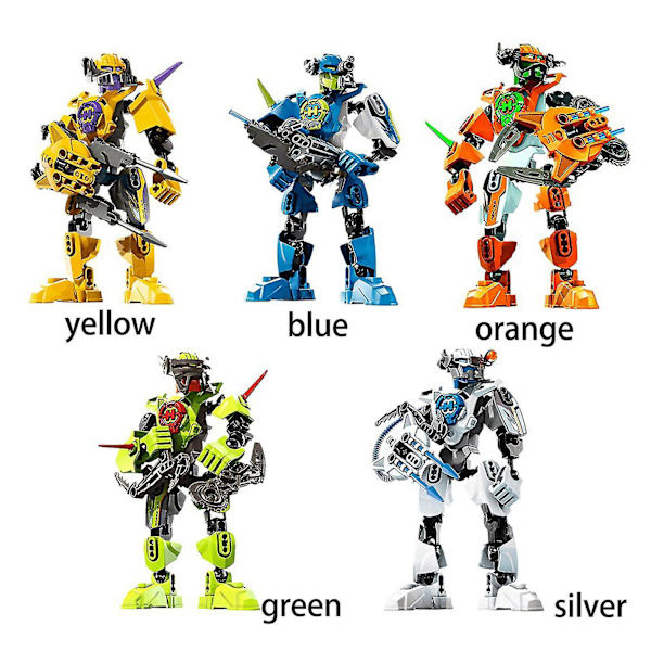 Star Warrior Soldiers Heroes Factory Bionicle Surge String Robottihahmot Block Lasten Lelut Silver
