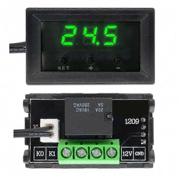 W1209 DC 12V Digital Termostat Temperaturregulator Termoregulator Inkubator NTC Sensor Switch Modul A Blue