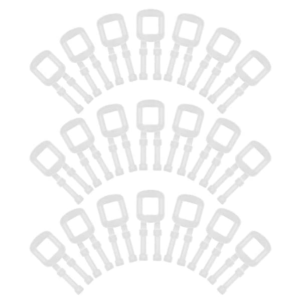 100 stk. plastikspænder båndstropper clips plastik poly stropper spænder til plastikstropper pakning og forsendelse Transparent 6.00X2.50X0.30CM