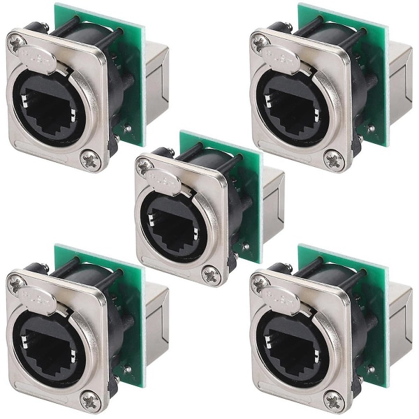 Ethercon Rj45 Chassis Socket, D-N8FDP RJ45 Feed/Pass Panel Mount Jack, D Series Cat5 RJ45 Vertical Pa As Shown