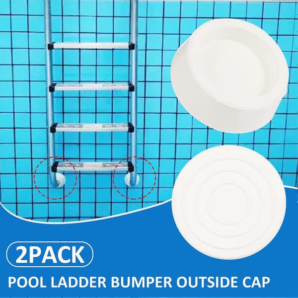 2-pack Poolstegsskydd för Utomhuspool, Poolsteg Gummiändstycken Passar 1.9in Standard Poolstegsrör
