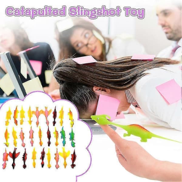 10 stk Lingshot Dinosaur Fingerleker Flyspill Stressbestandig Elastisk