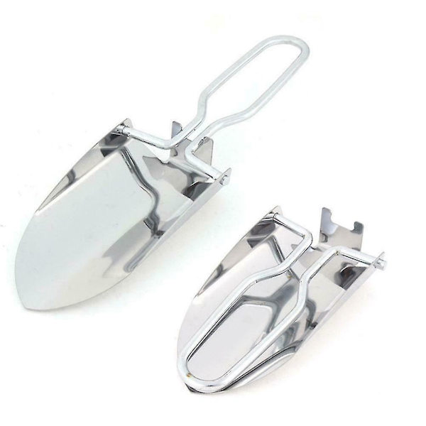 Mini Stålsammenklappelig Foldeskovl Camping Spade Værktøj W Have (sølv)(1stk)