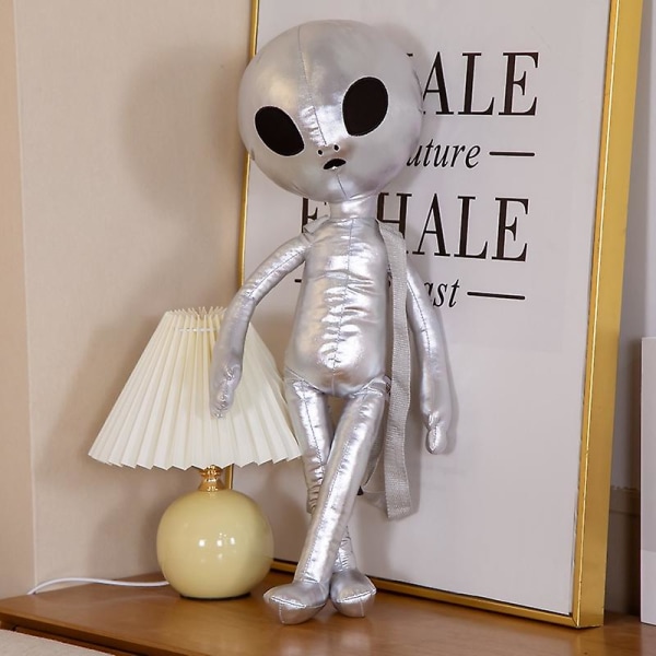 1kpl 60 cm Creative Bright Alien Pehmoreppu Lelut Simulaatio Ulkopuoliset nuket pehmotäytettyinä lapsille Halloween-joulukoriste Silver