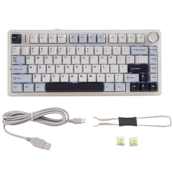AULA F75 80 Mechanical Keyboard Hot-swappable Wireless Keyboard Bluetooth Wireless PBT Gaming Tri-mode Keyboard