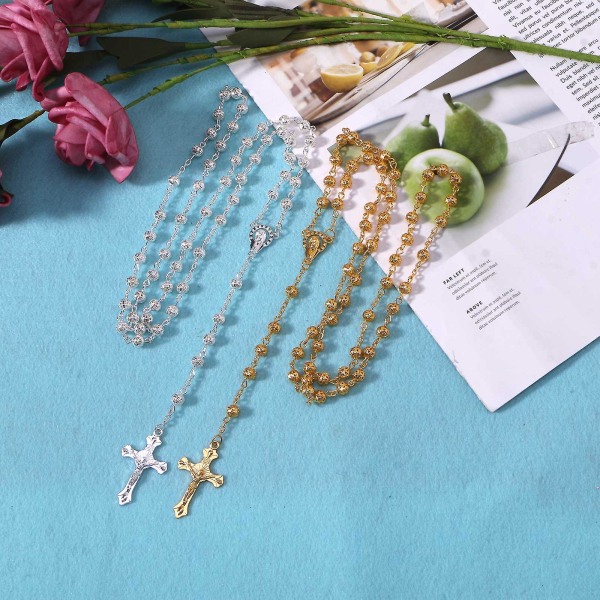 Unik Kristus for kors krusifiks anheng halskjede for menn kvinner religiøs gave Gold-color