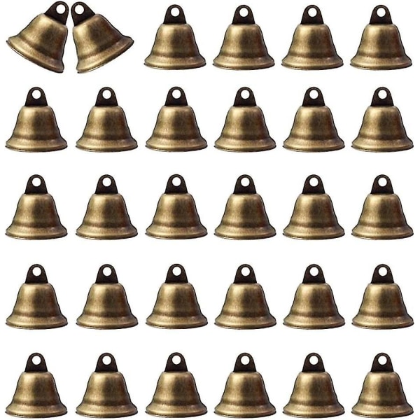 30 stykker liten vintage bronse håndklokke Vintage Bells Vintage bronse jingle Bells Vintage bronse Bells Mini håndklokke Bronse Bell Håndlaget liten bel