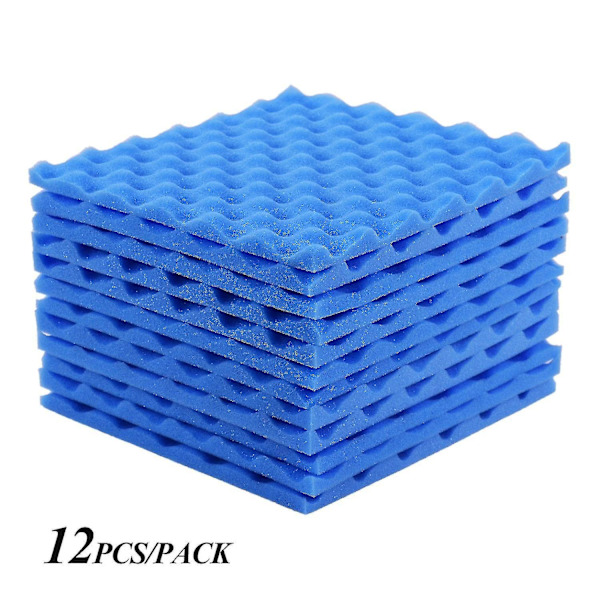 Studio Akustiska Skumplattor Ljudisoleringsskum 30 * 30cm/ 12 * 12in Pack med 12st Blå